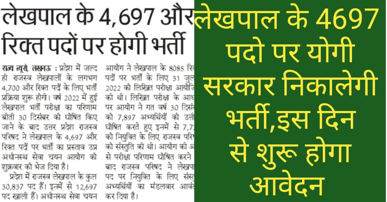 UP Lekhpal Bharti 2024